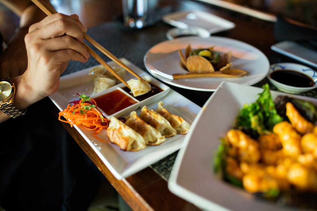 a plate of food on a table