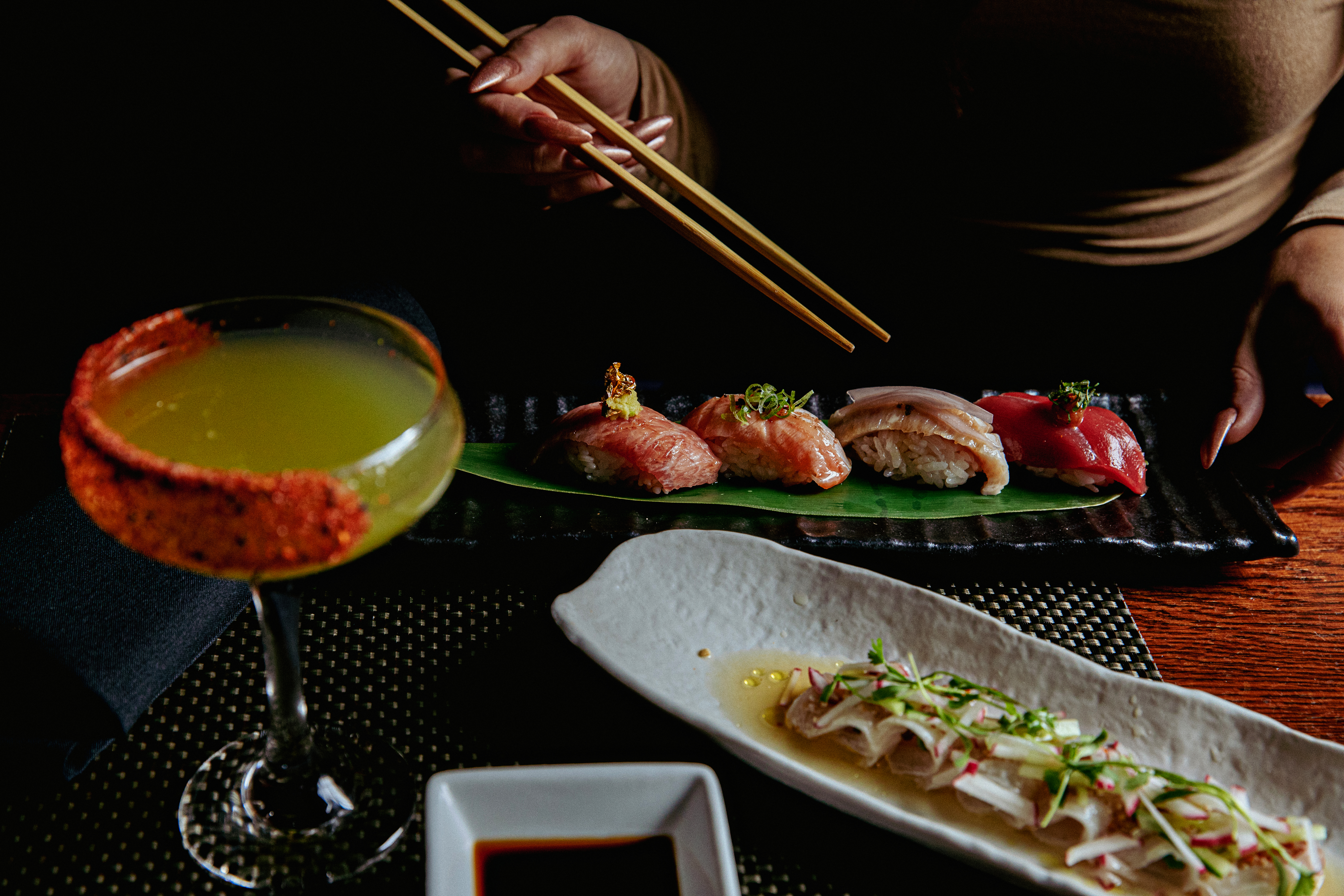 a plate of food on a table