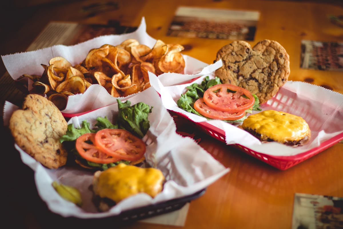 a tray of food on a table