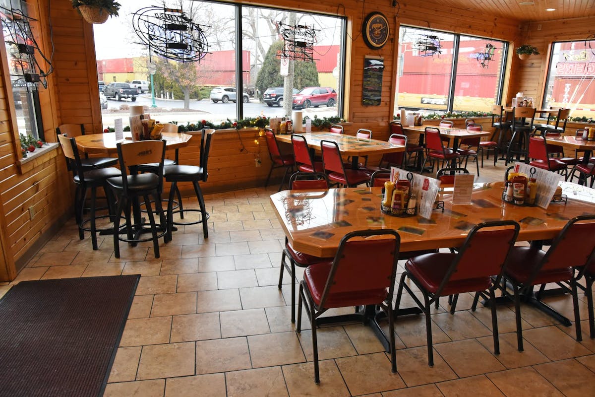 a dining table in a restaurant