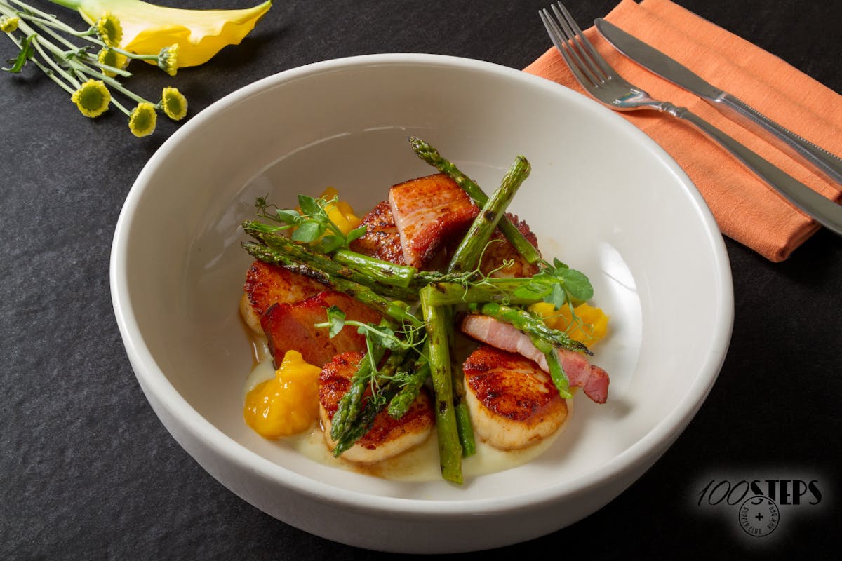 a plate of food on a table