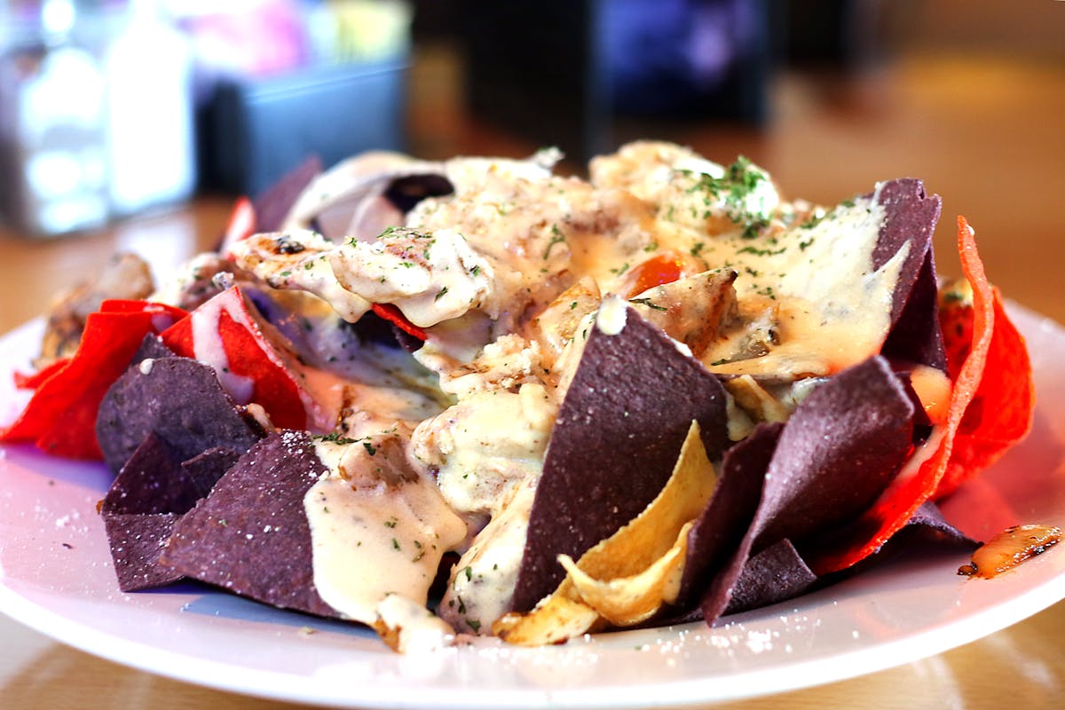 a close up of food on a plate