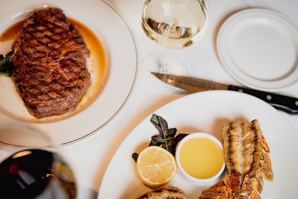 a plate of food on a table