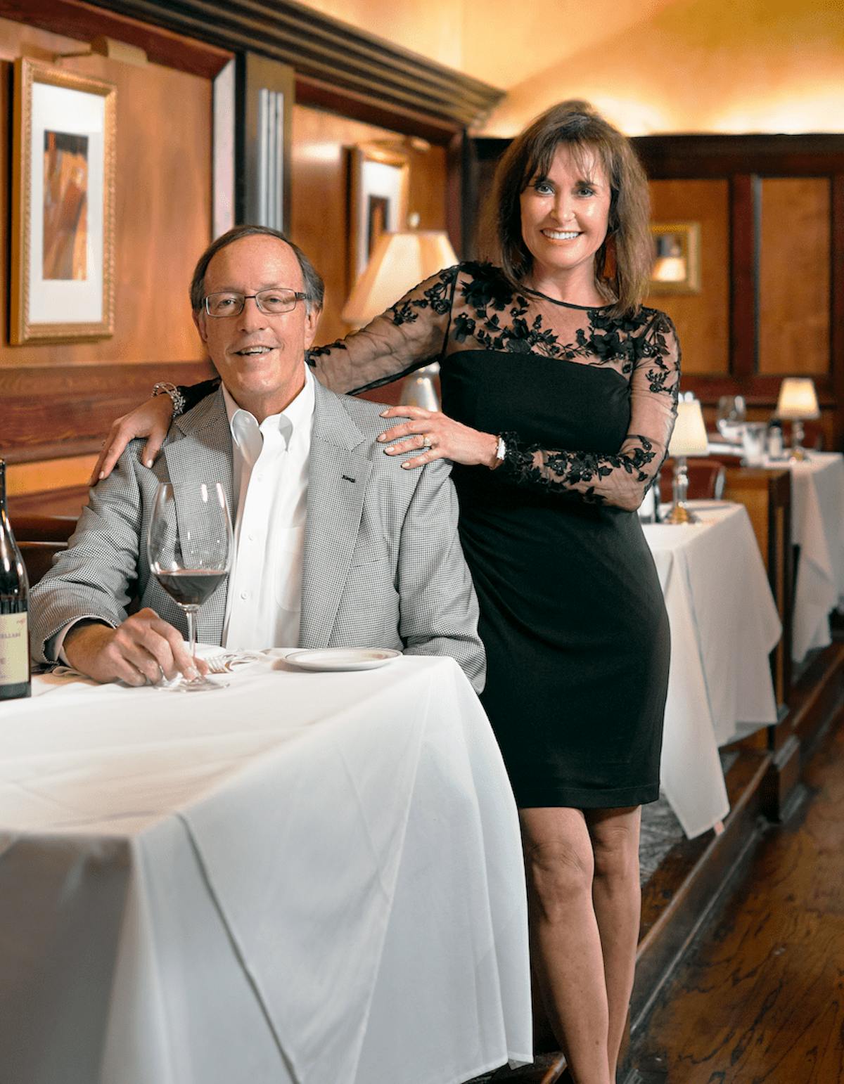 two people posing for the camera