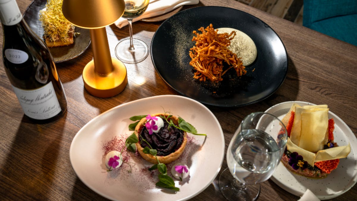 a plate of food on a table