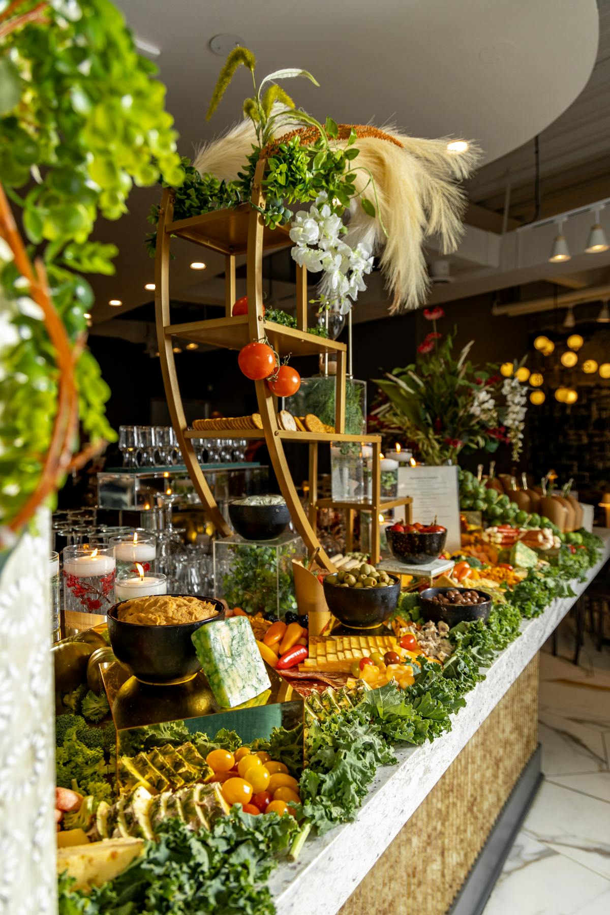 a vase of flowers on a table