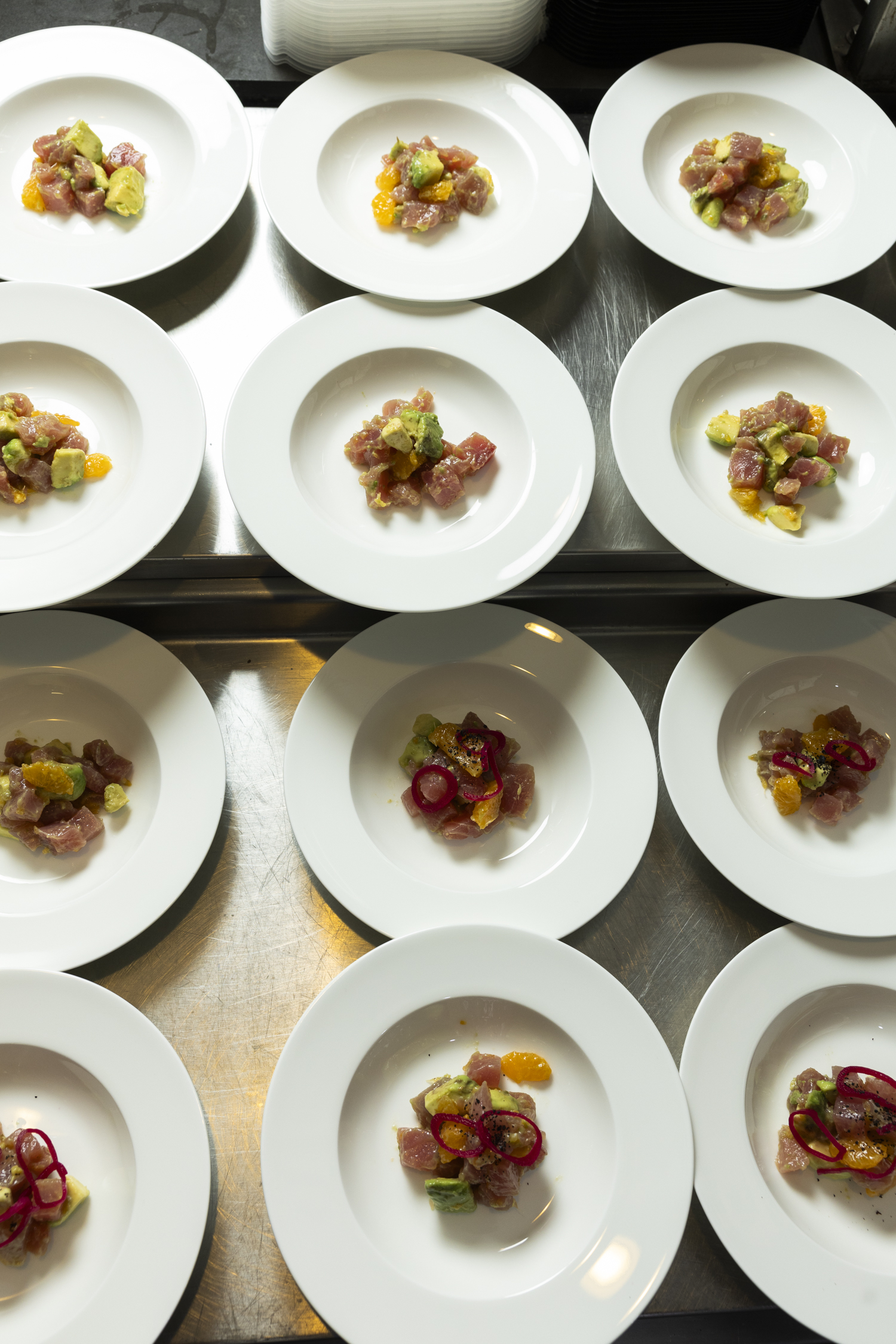 a bowl filled with different types of food on a plate