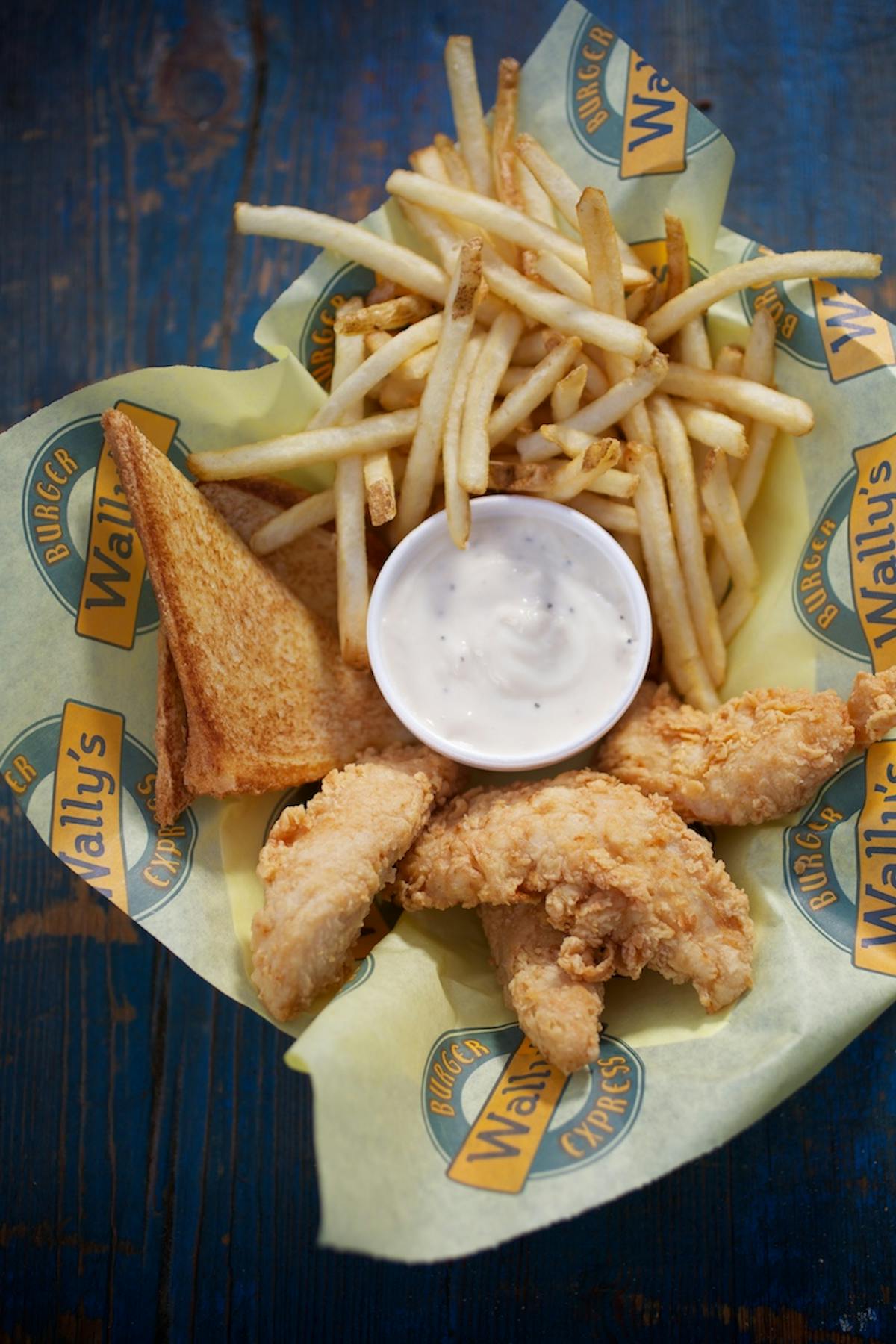 a plate topped with different types of fried food