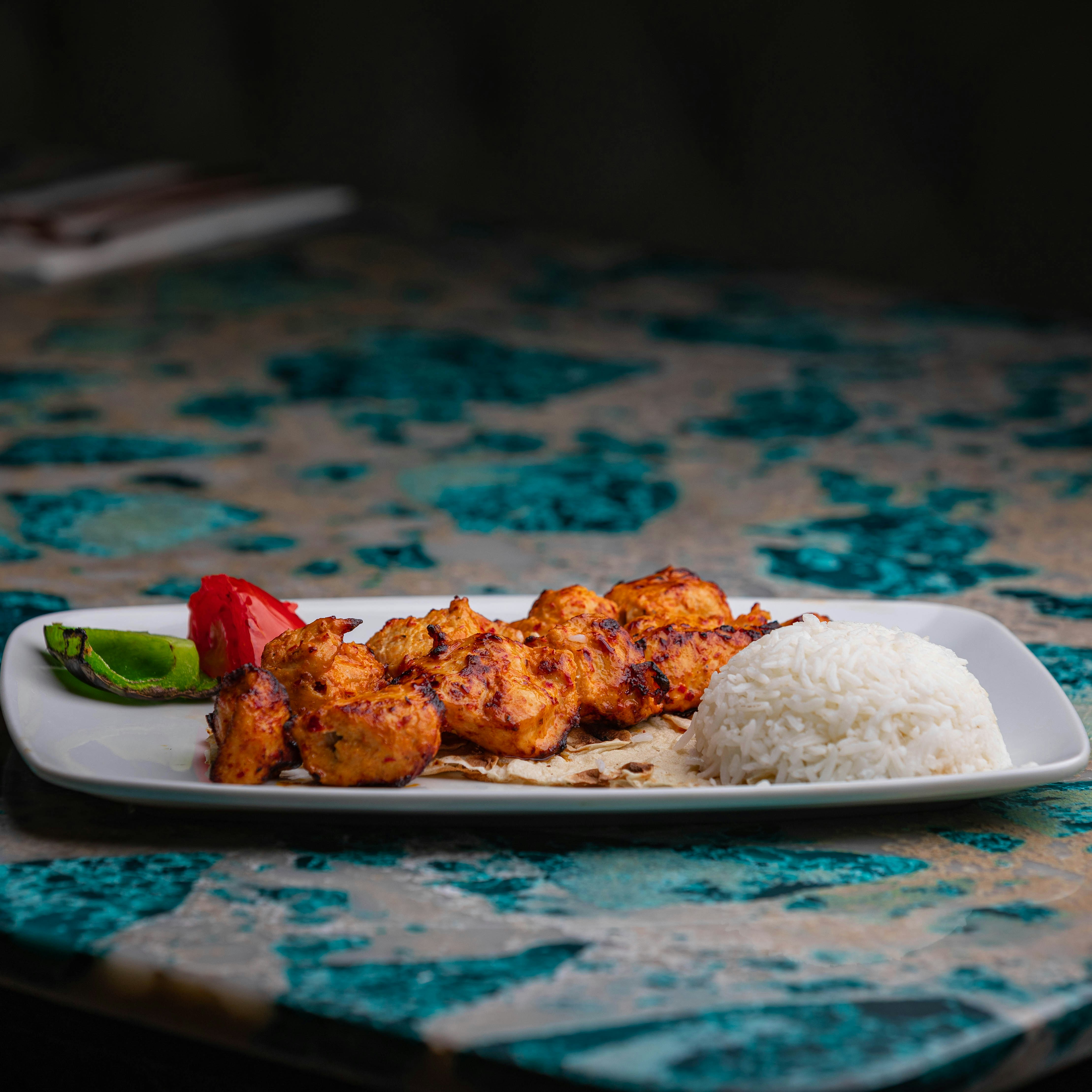 a plate of food on a table