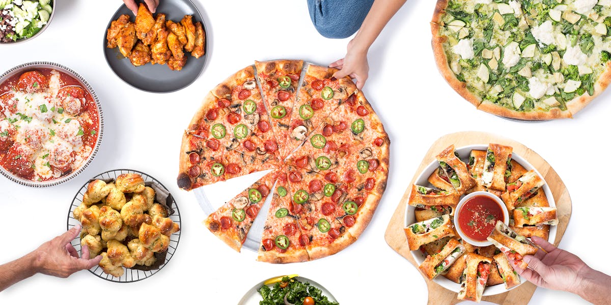 a variety of different types of food on a table