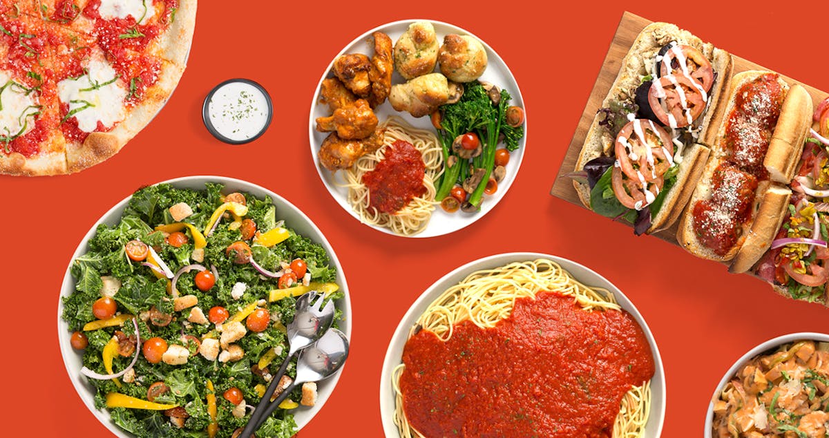 different types of food on a plate