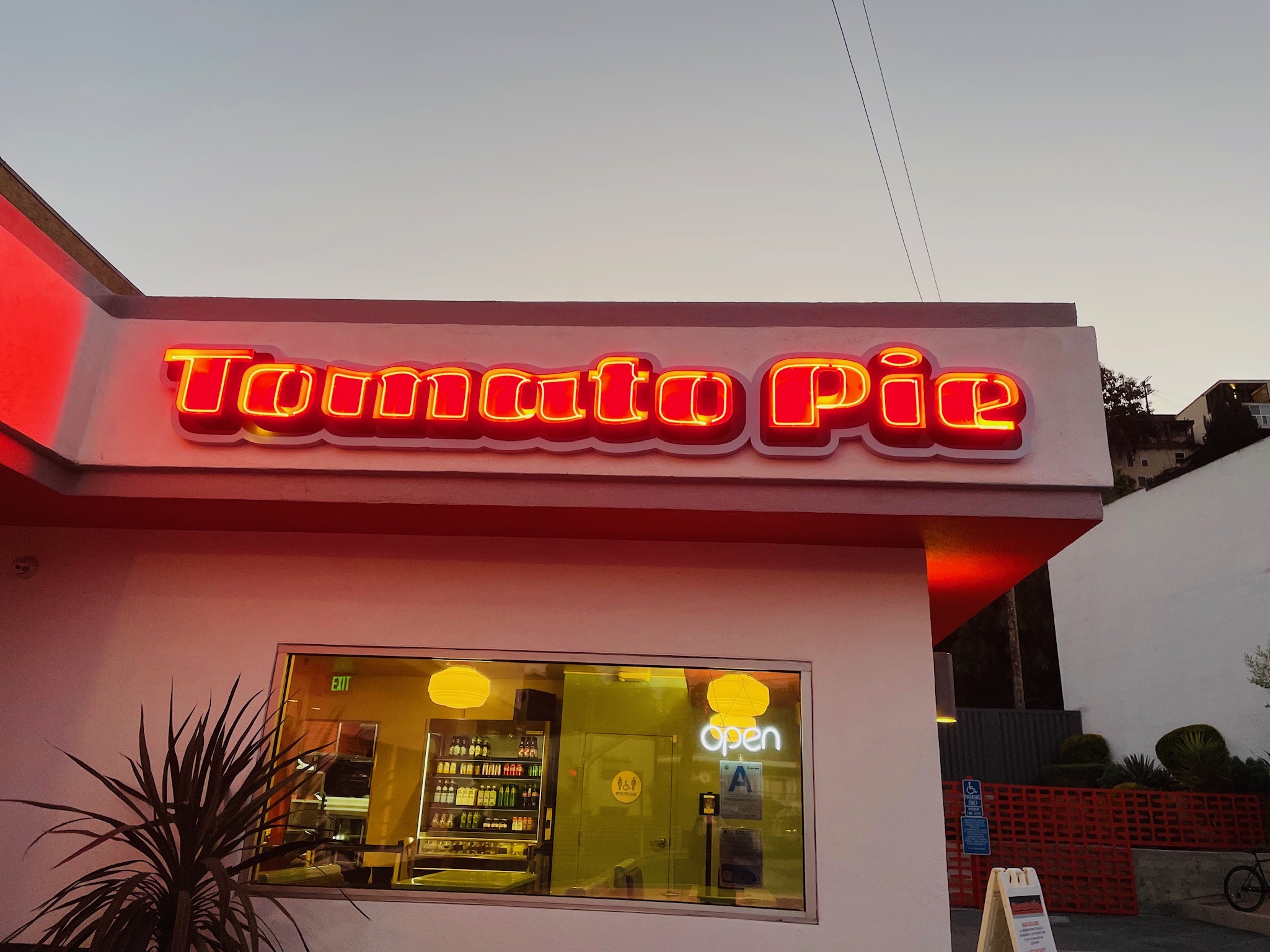 a sign above a store