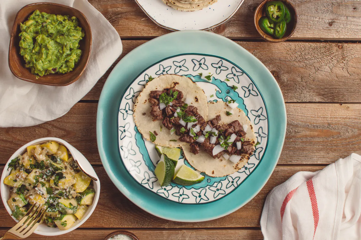 a plate of food on a table