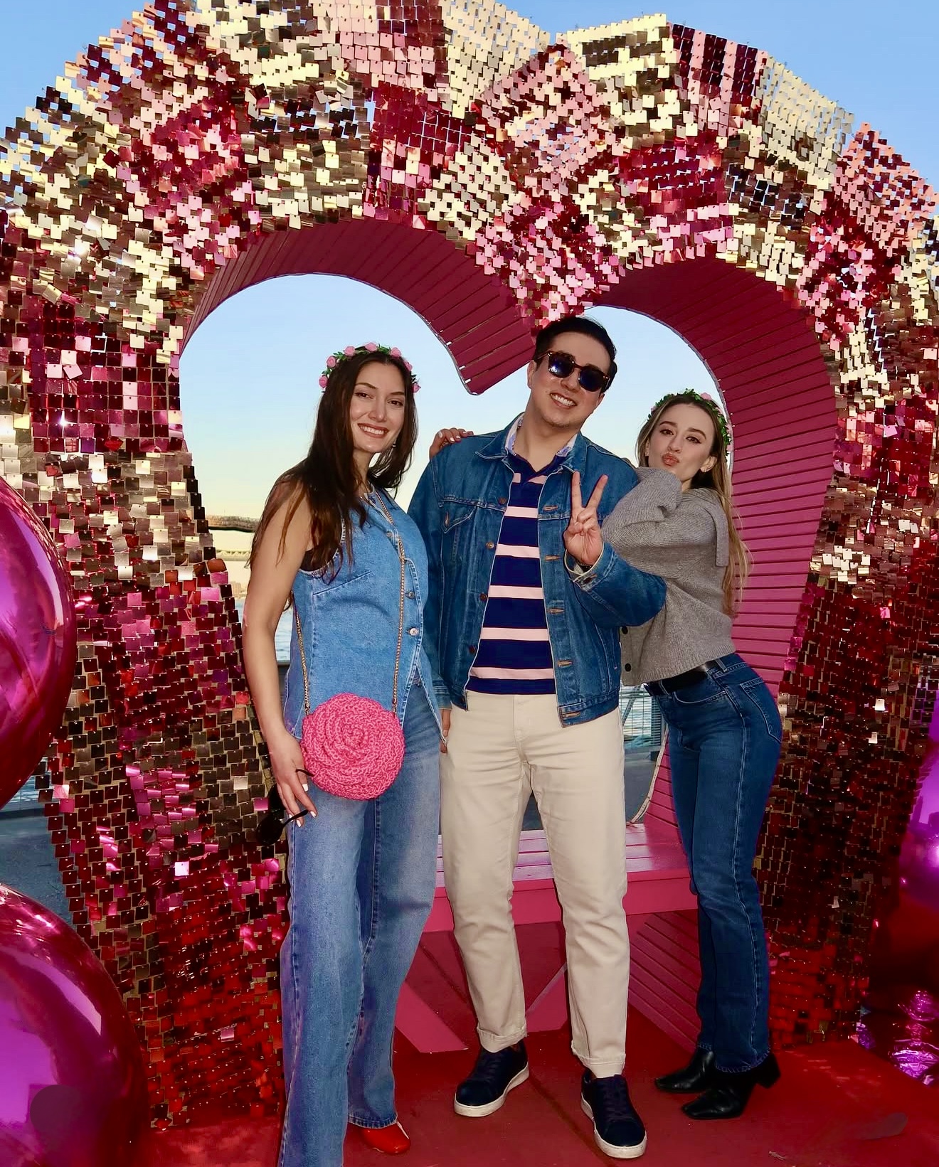 Watermark Pink Pier waterfront setup with pink decor and seating
