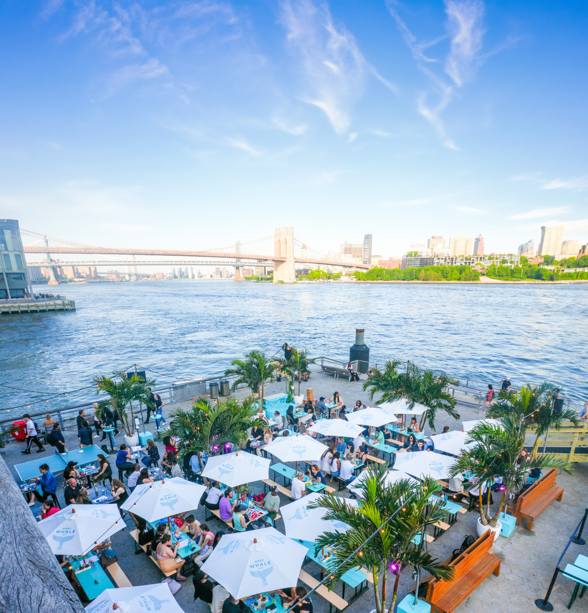 Labor Day beachside party graphic with tacos and reposado