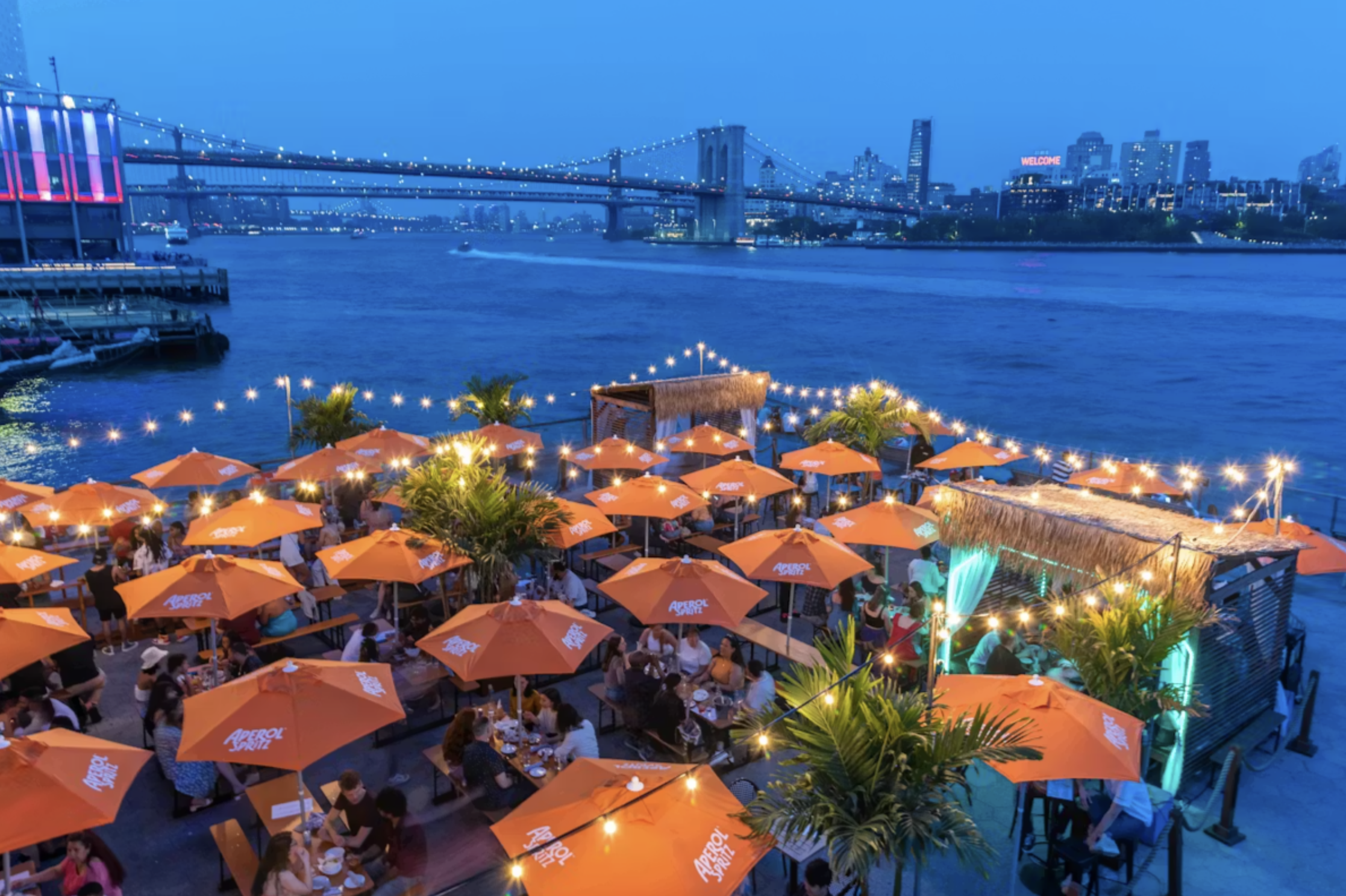 Watermark Beach waterfront setup at Pier 15