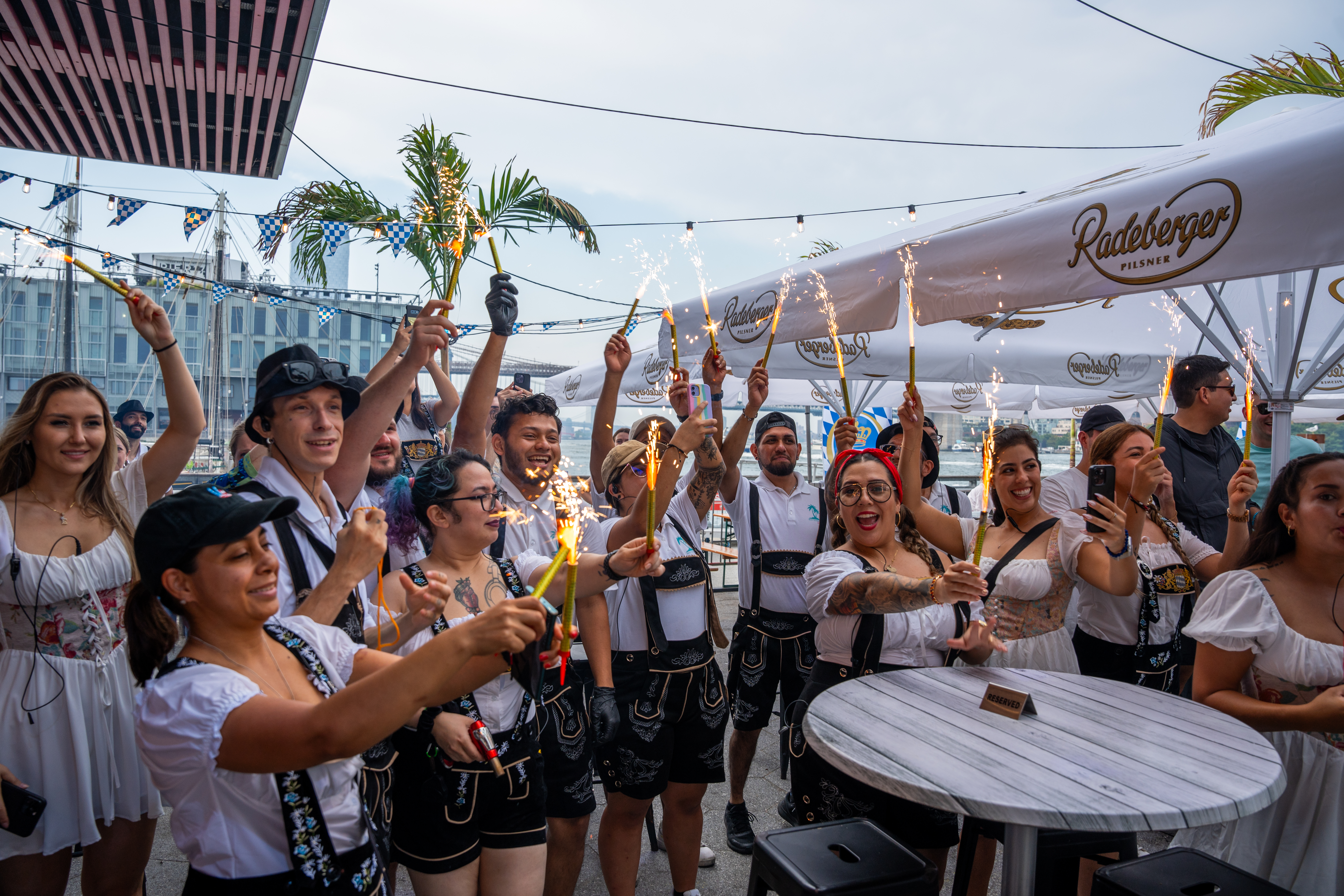 Outdoor party at OktoberFest NYC