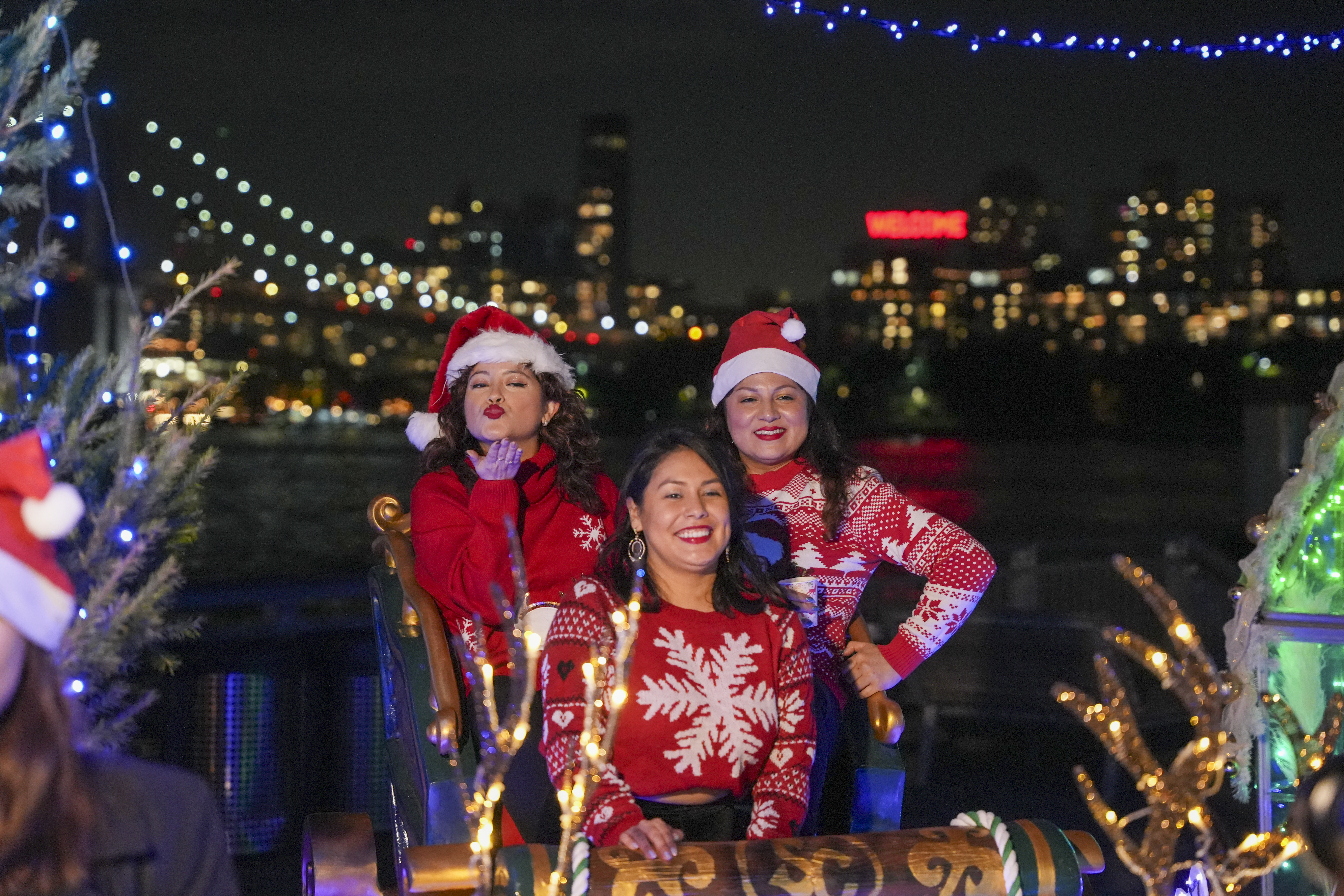 Guests enjoying twinkling lights during Winter Wonderland at Watermark