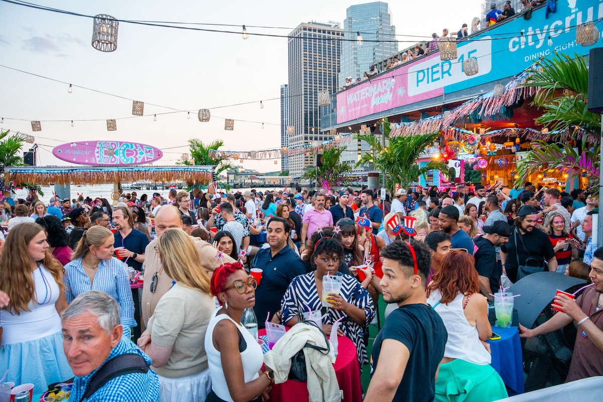 Watermark Pier 15 NYC fireworks party and waterfront views