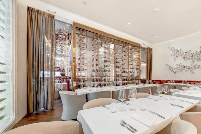 The Wine Room set for a private dinner