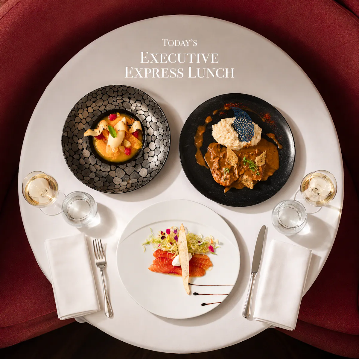 Executive Express Lunch at Cocody Restaurant & Bar in River Oaks, Houston: appetizer, entrée and dessert