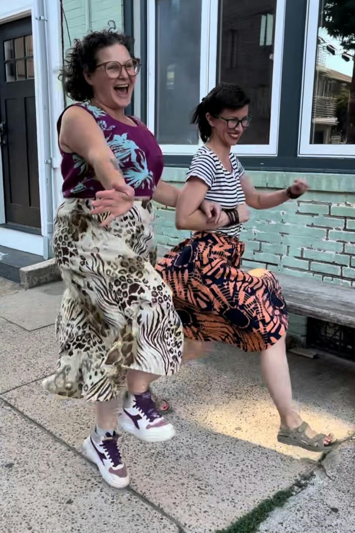 Anastasia and Becky en route to Honeycomb’s 6th B-day Party