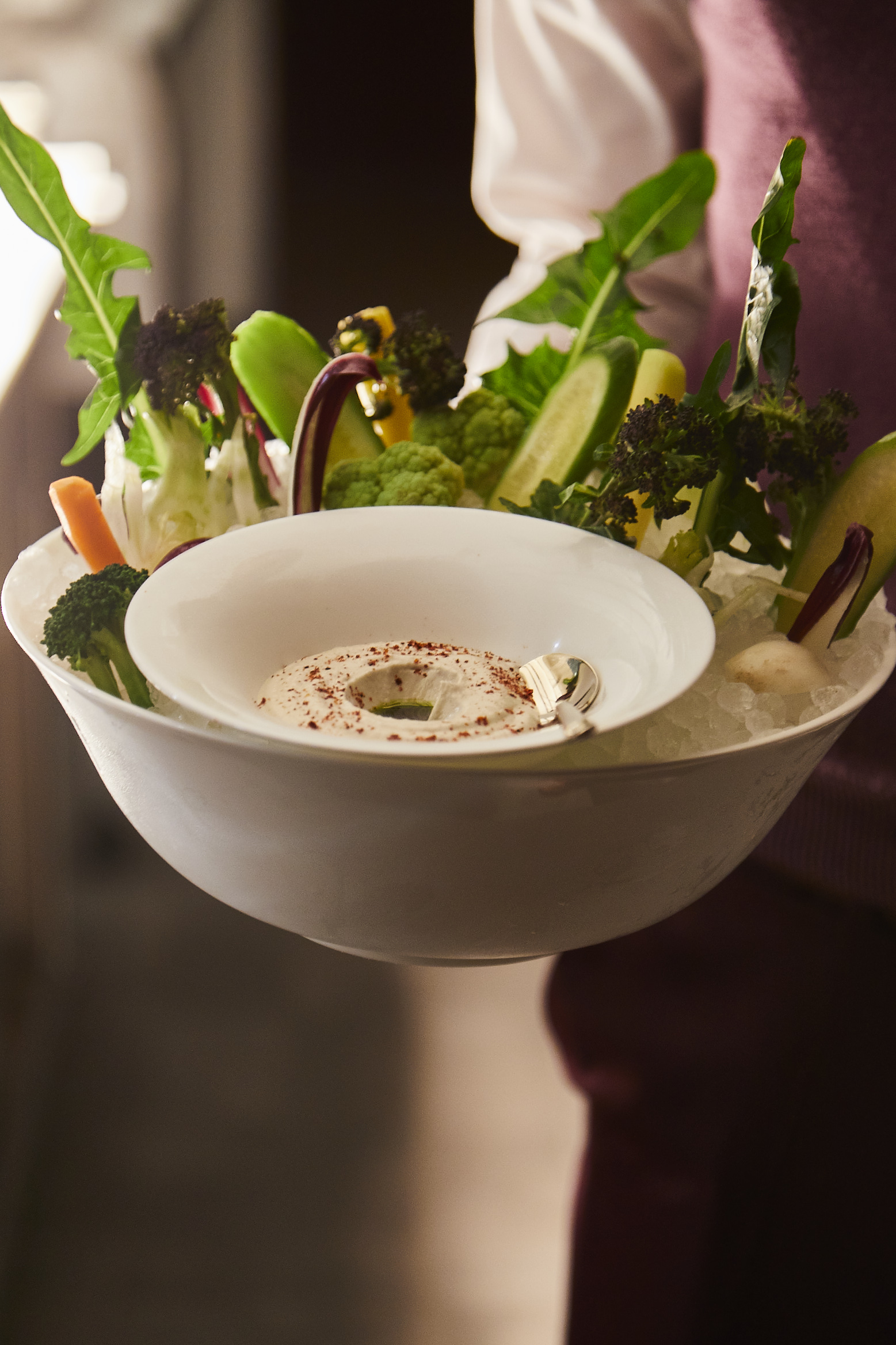 a bowl of food on a table
