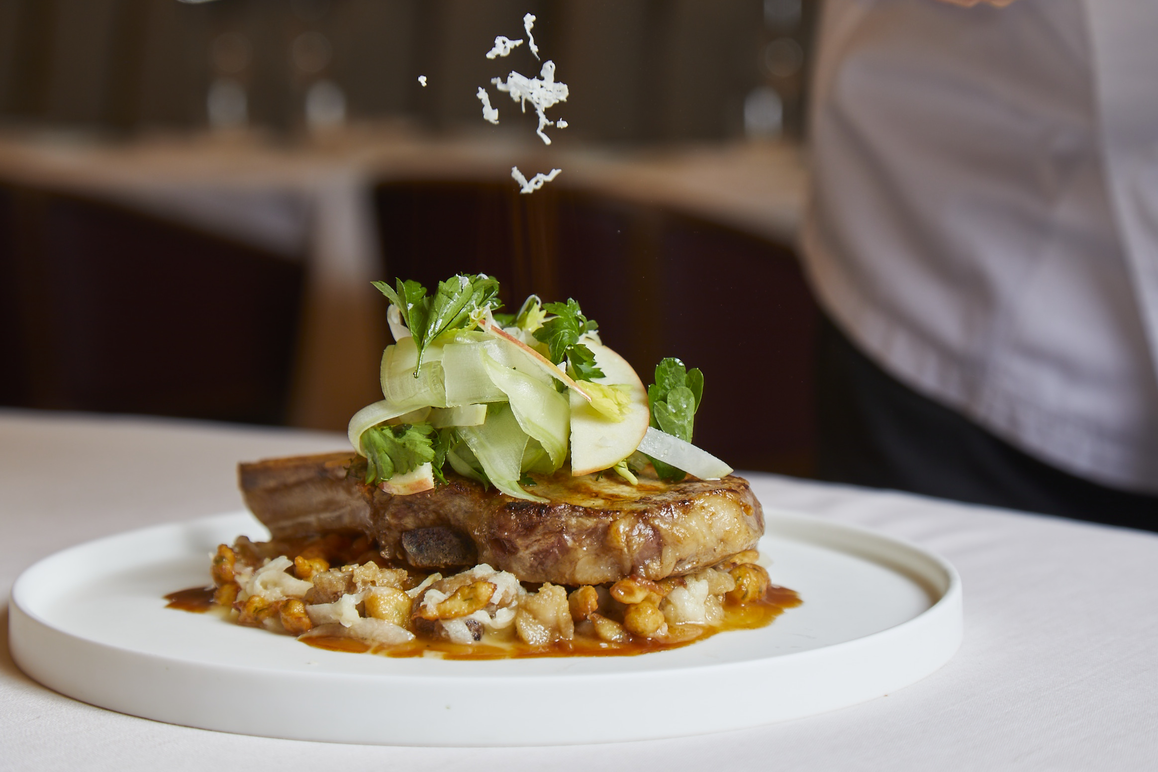 a plate of food on a table