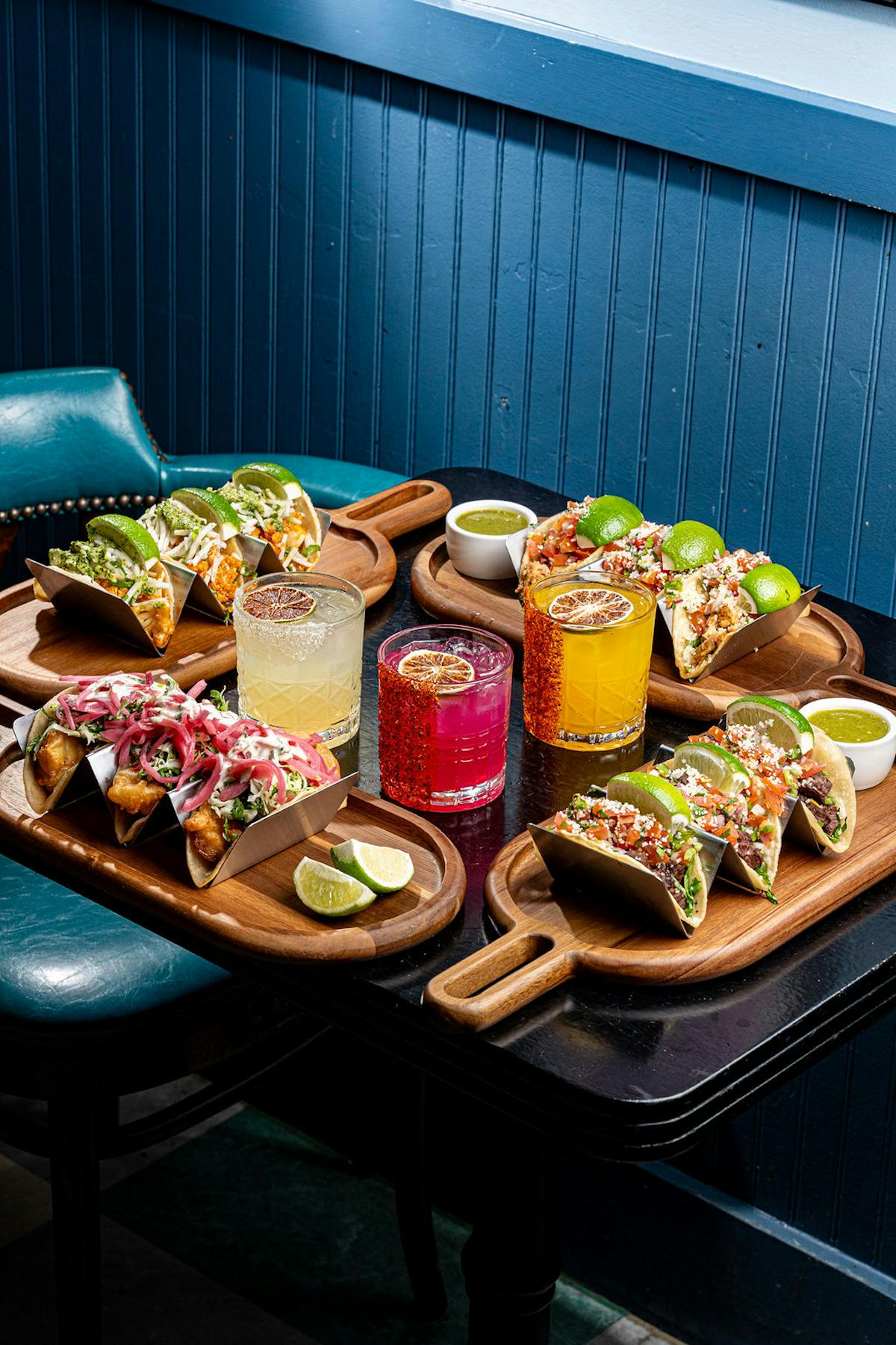 a bunch of food sitting on a table
