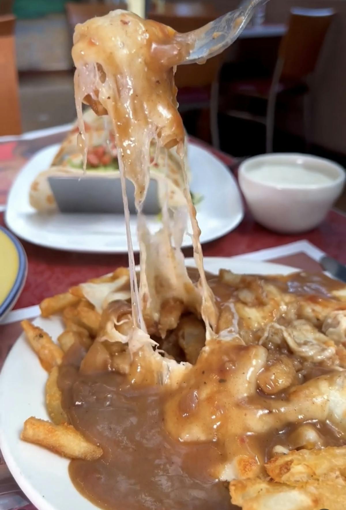 a close up of a plate of food on a table