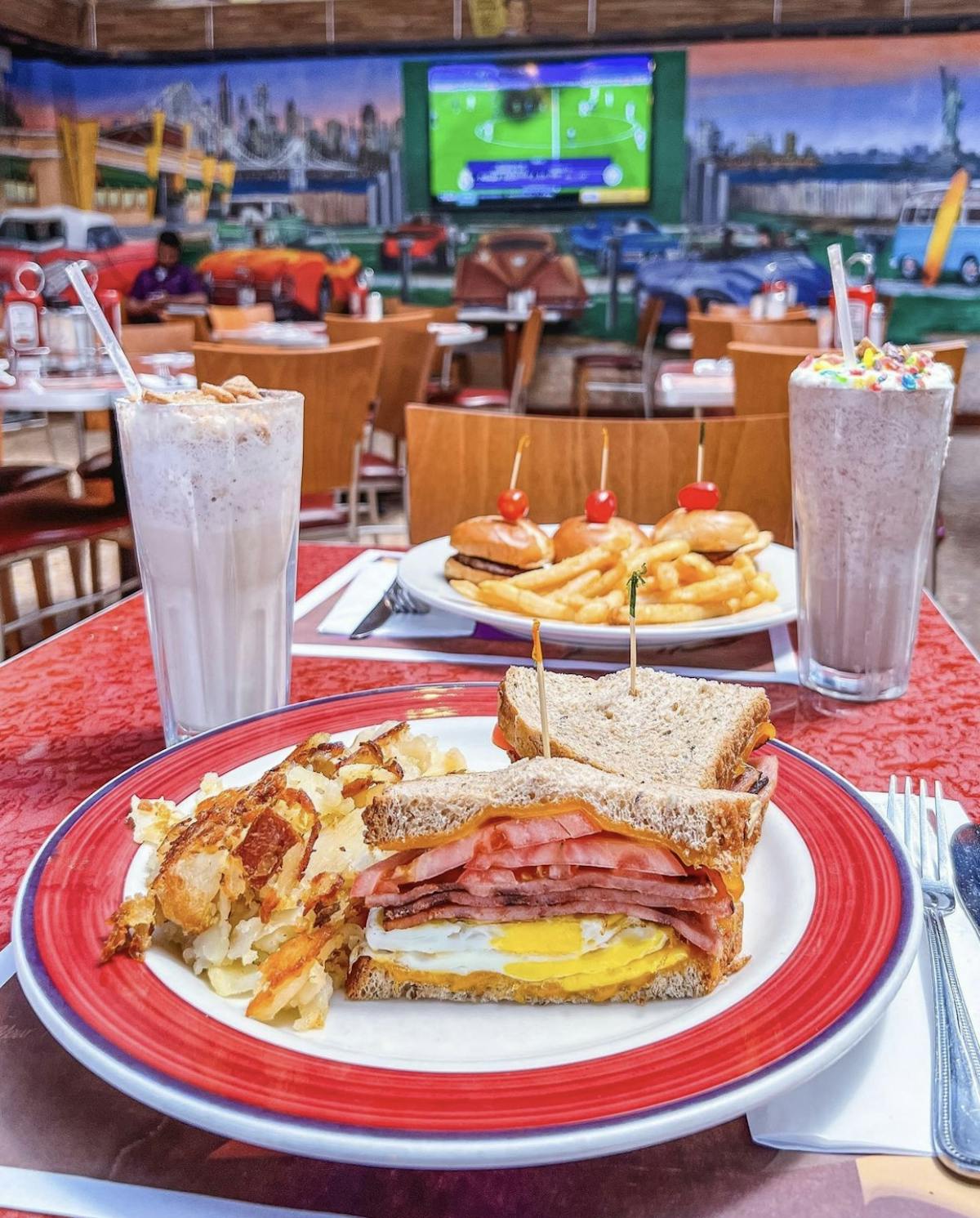 a plate of food on a table