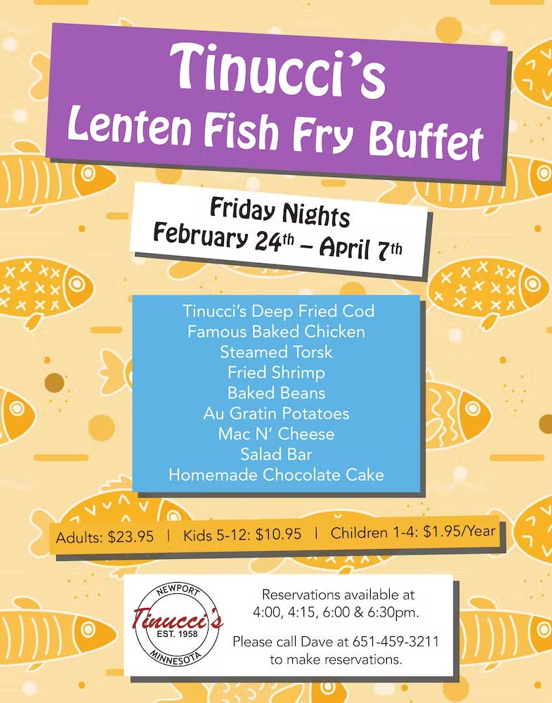 Current Promotions Tinucci's American Restaurant in Newport, MN