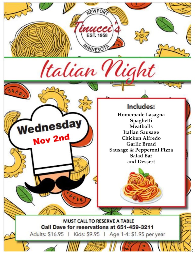 Current Promotions Tinucci's American Restaurant in Newport, MN