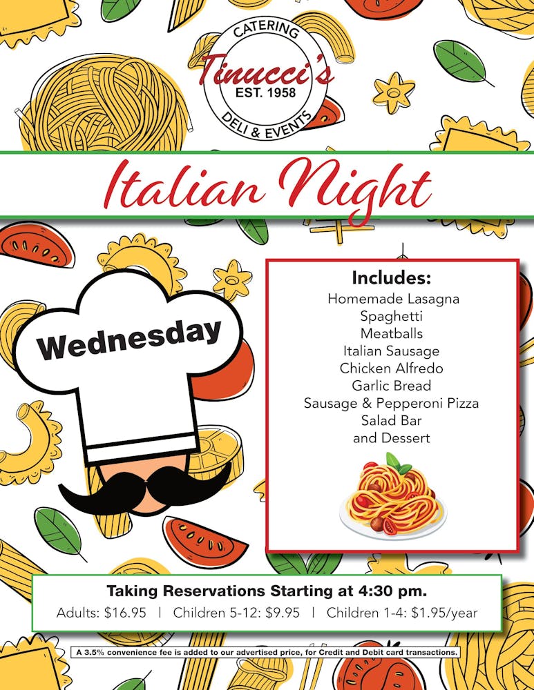 Special Meal Promotions Tinucci's in Newport, MN