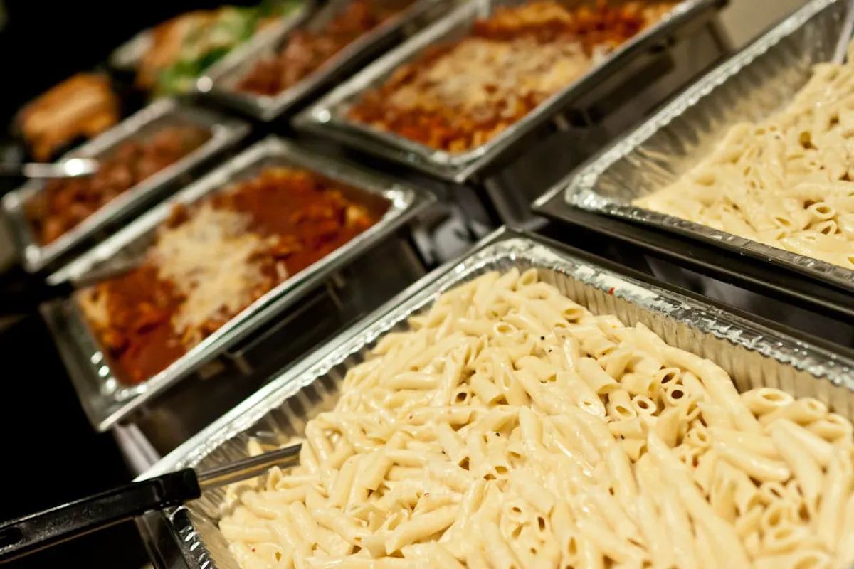 a tray of food