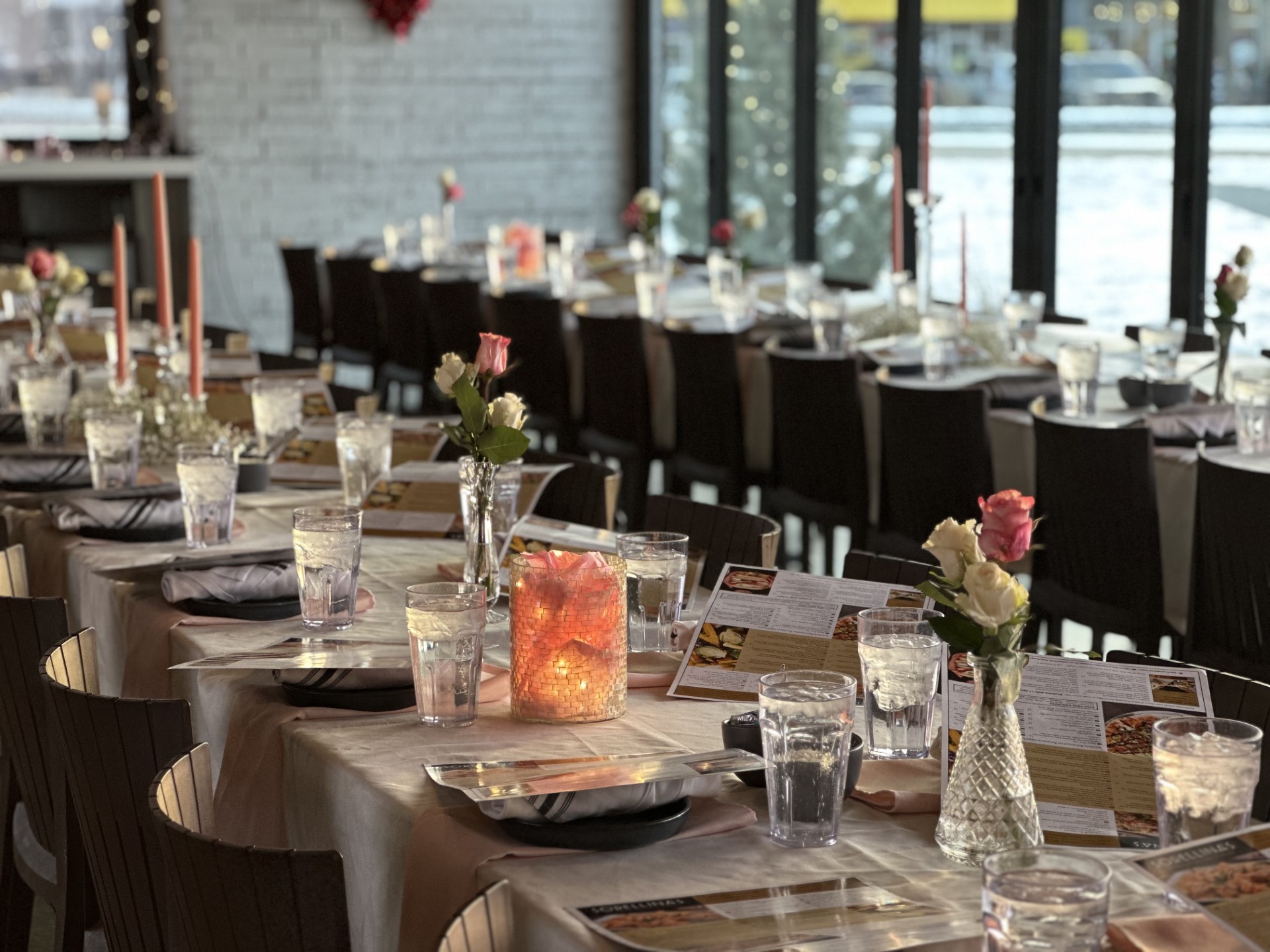 a table set for a dinner party