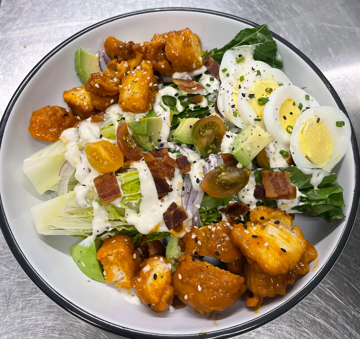 a plate of food on a table