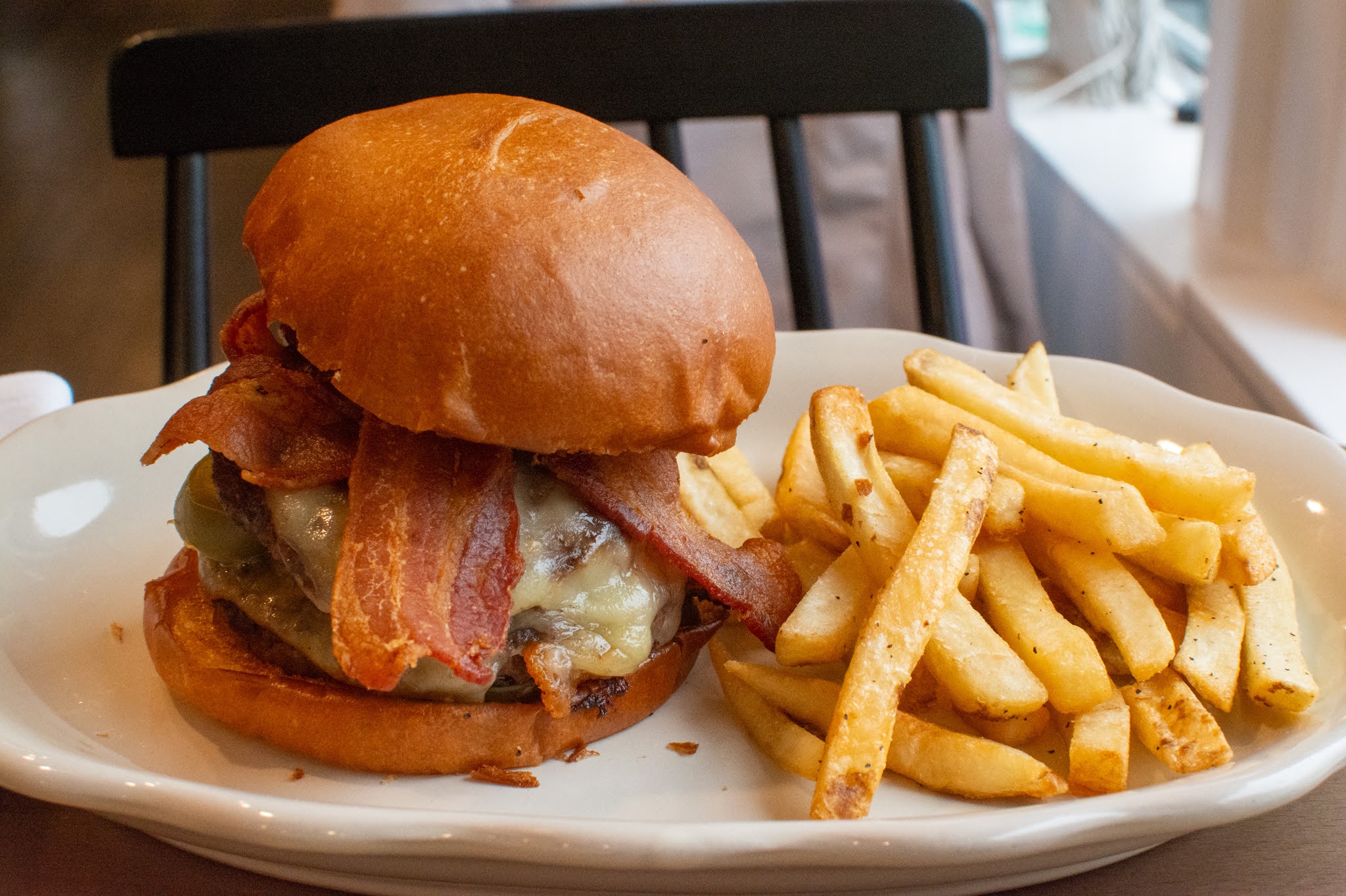 a sandwich and fries on a plate