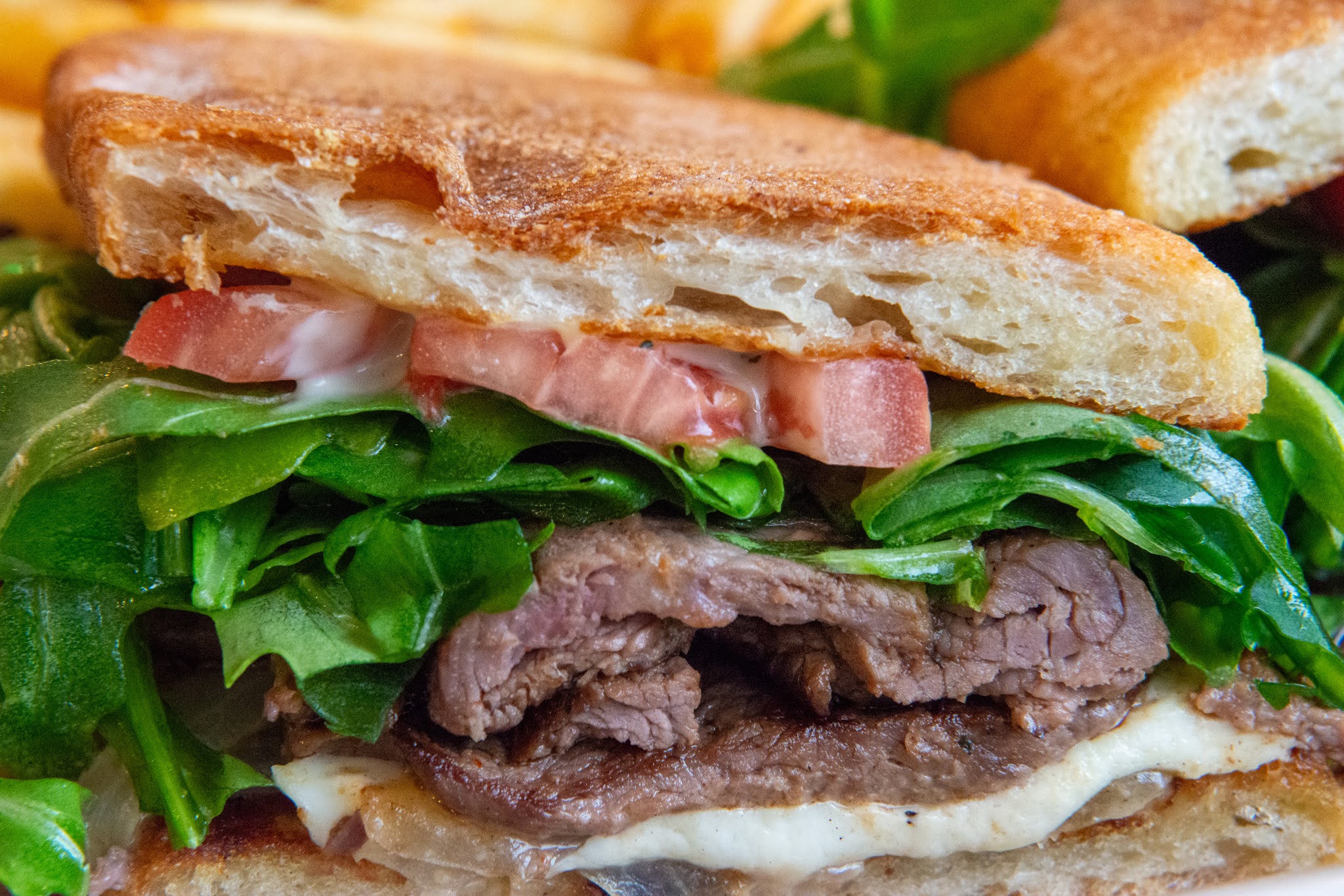 a close up of a sandwich