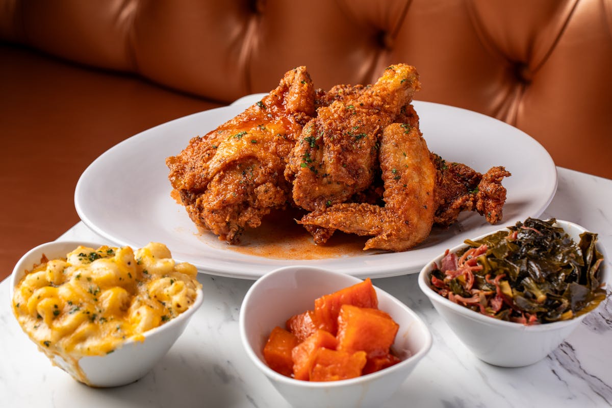 a plate of food on a table