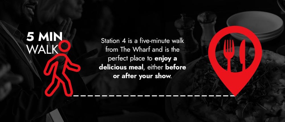 Station 4 is a 5 min walk from The Wharf