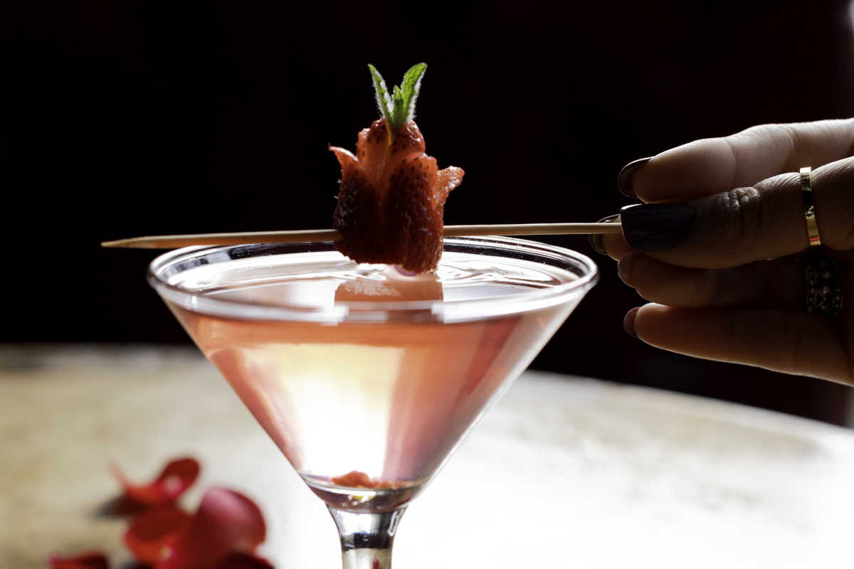 a close up of a drink