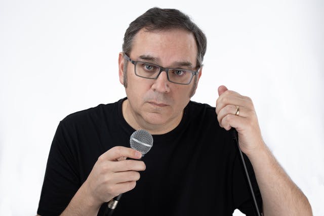 a man wearing glasses