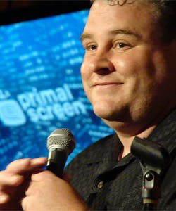 Steve Bjork wearing a suit and tie