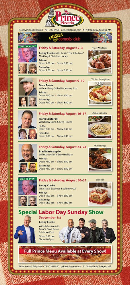 Prince Pizzeria Flyer