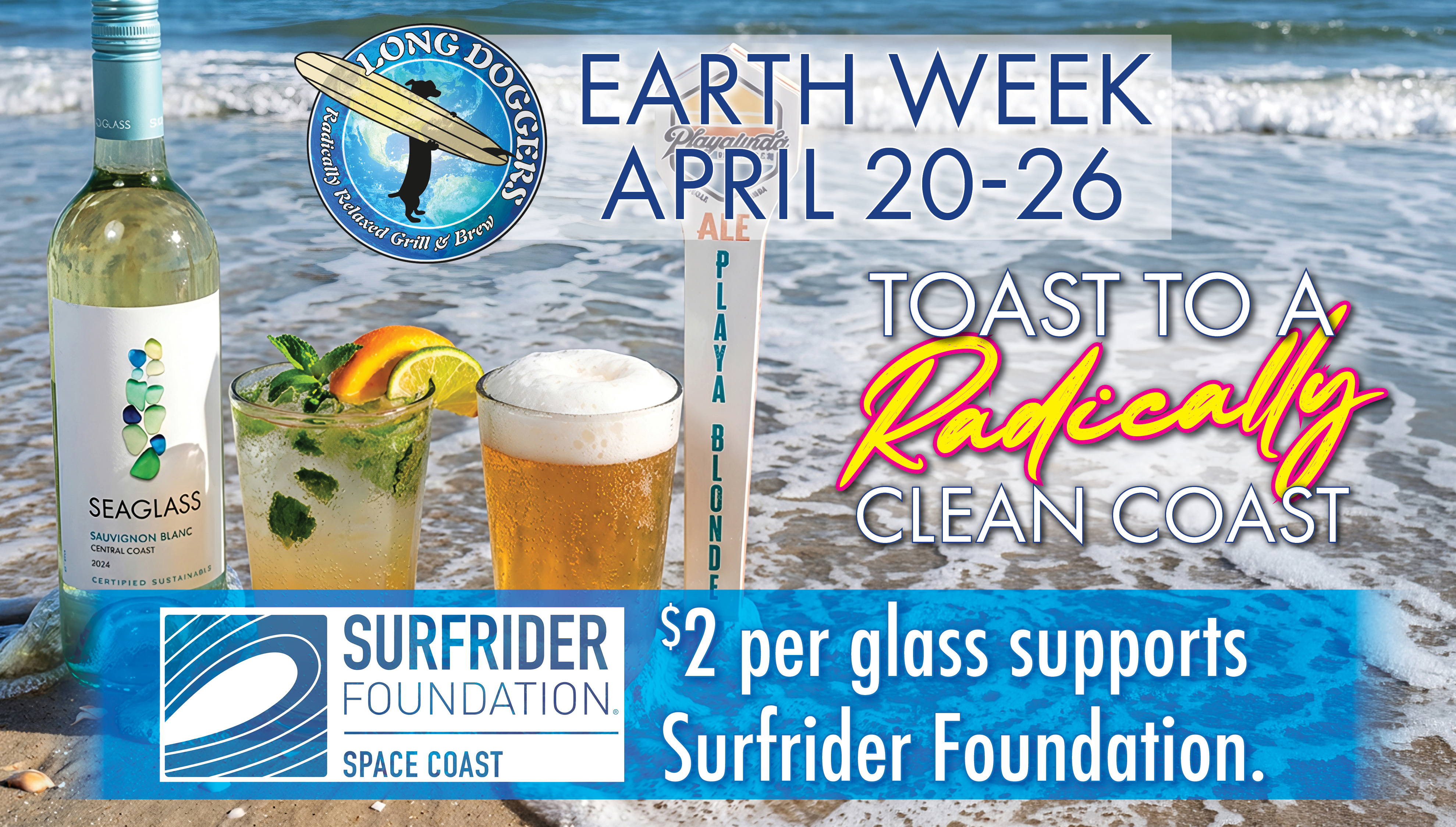 a couple of drinks on a beach