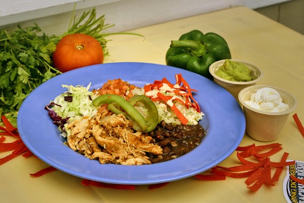 a plate of food on a table