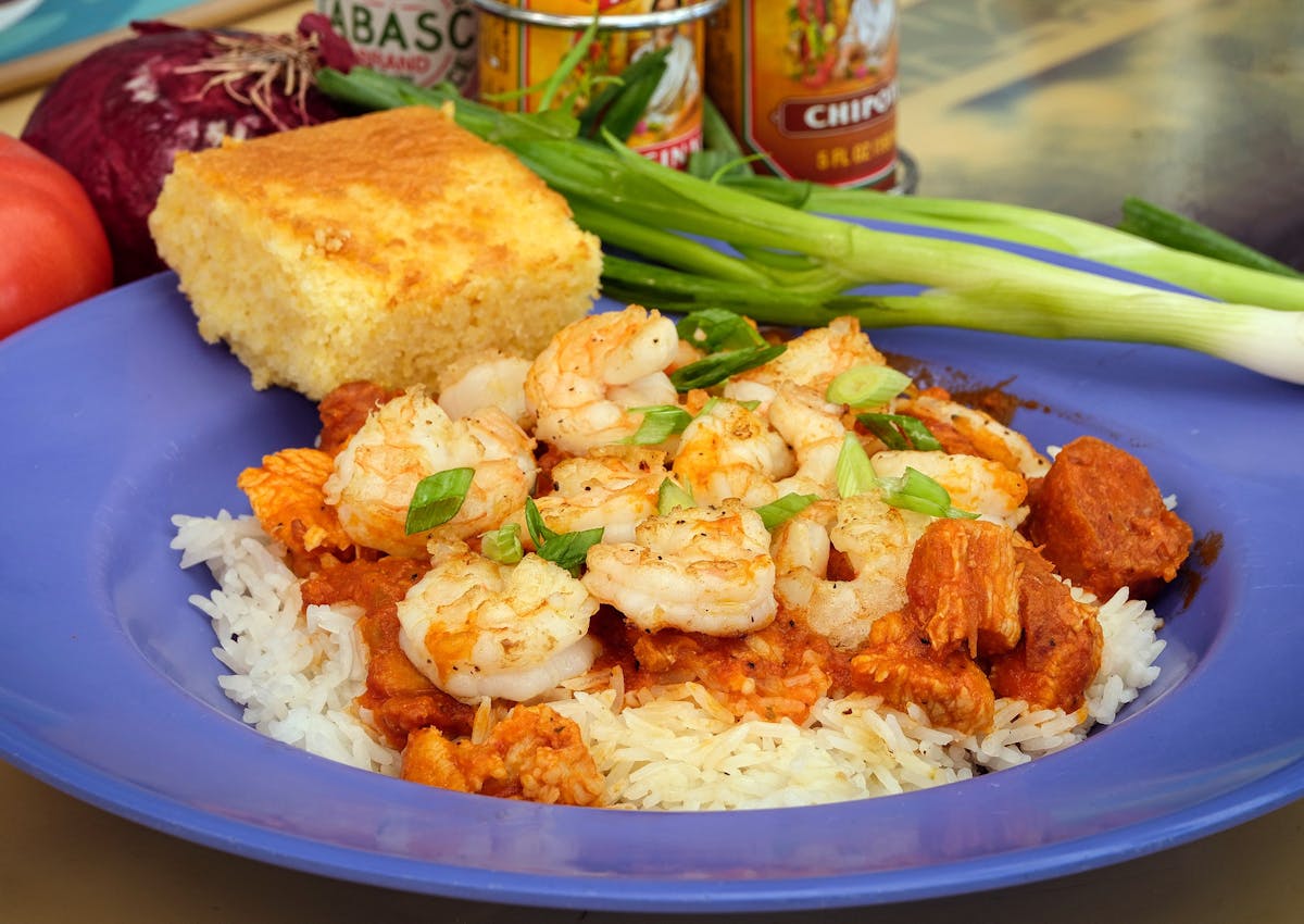 a plate of food on a table