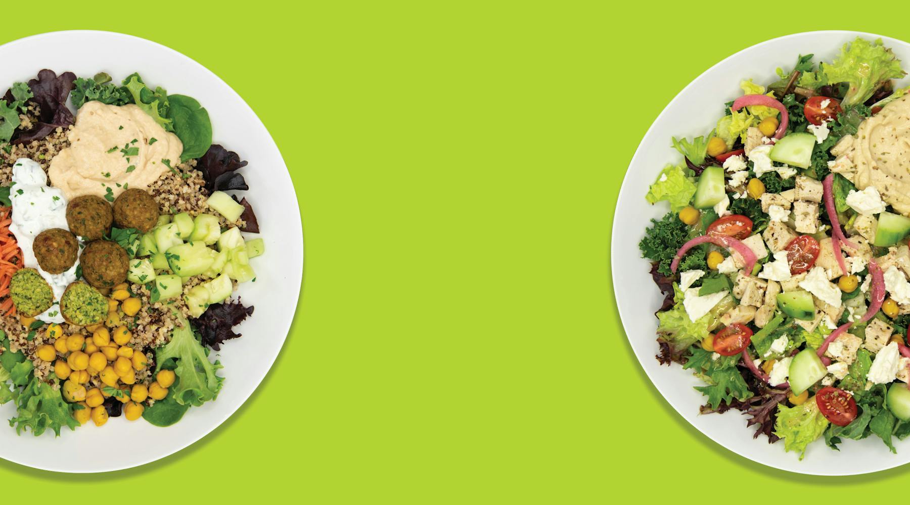 a bowl of salad on a plate
