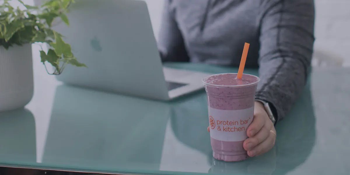 a purple smoothie